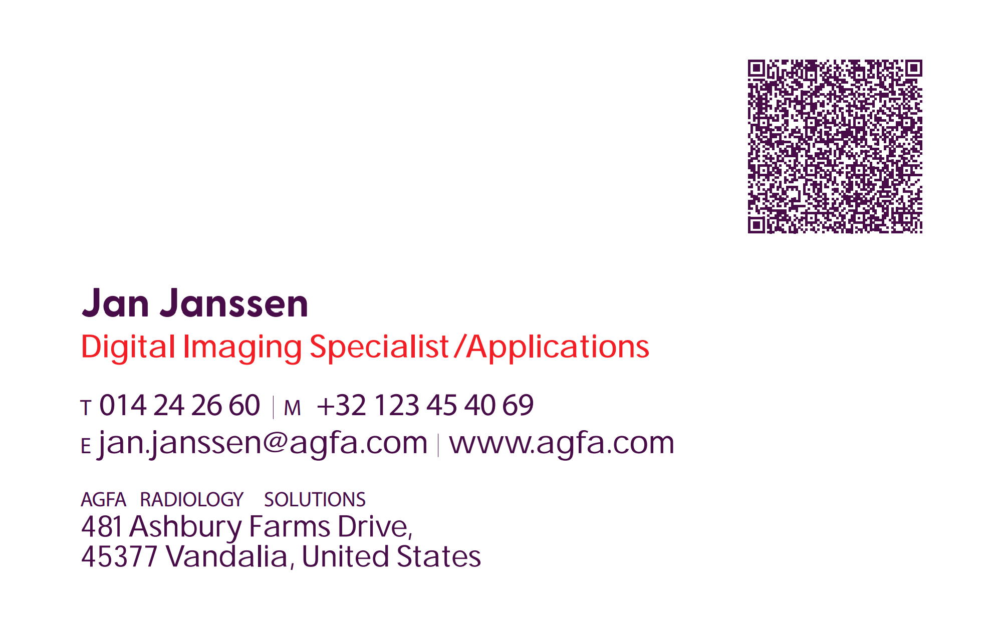 Agfa Business Card